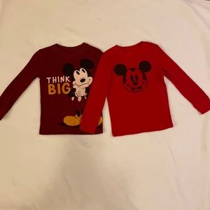 2 DISNEY tees long sleeve for boy’s used size 5T  #9